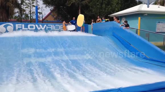 Young girl almost walks on water!