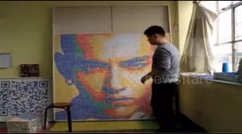 1,200 Rubik's cubes used for portrait of K-pop singer