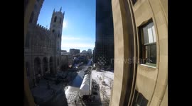 Time-lapse of outside of church the day of Rene Angelil's funeral
