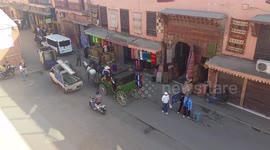 Chaotic Marrakech market street timelapse