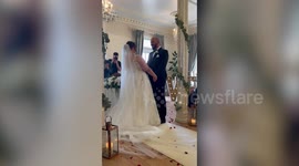 Newlyweds had to abandon £5k honeymoon after bride broke her foot on wedding night