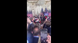 Trump takes stage to address followers following arraignment hearing