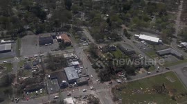 Tornado Leaves Behind Trail Of Destruction In Arkansas, USA