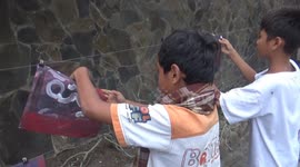 Children take Arabic calligraphy classes for Ramadan in west Indonesia