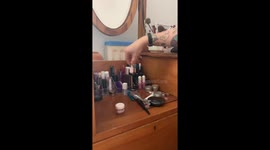 Captivatng timelapse video of cleaning makeup vanity and organizing makeup