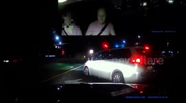 Drunk driver rams into 4 cars, totalling all of them! No injuries! Watch the dashcams, slow-mo, and aftermath!