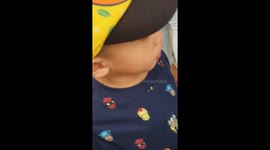 A toddler who have just seen an elephant