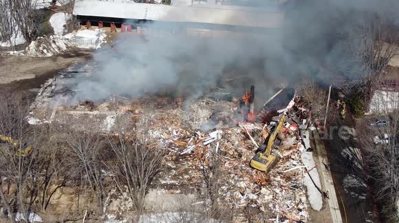 Stock Footage of Industrial Fire