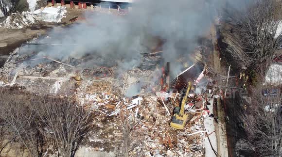 Stock Footage of Industrial Fire