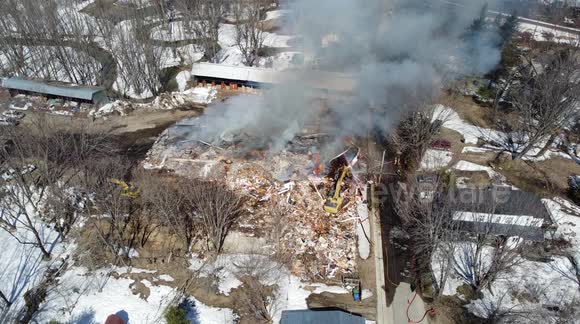 Stock Footage of Industrial Fire