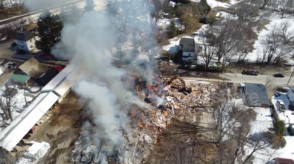 Stock Footage of Industrial Fire
