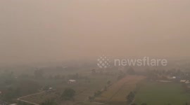 Air pollution shrouds sky in thick haze in northern Thailand