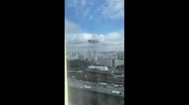 Mysterious black smoke ring captured in Moscow sky