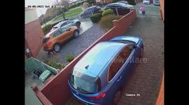 Watch hapless mum face plant herself in the street while struggling with bagfuls of Easter eggs