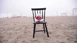 NGO promotes a protest against the death of killed Ester Oliveira at Copacabana Beach