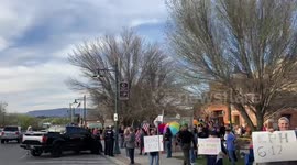 Drag show during LGBTQ protest in Cottonwood, Arizona