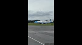JOE BIDEN LEAVING BELFAST INTERNATIONAL AIRPORT TODAY VIDEO