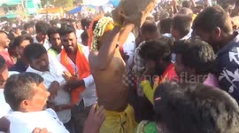 Clean sweep: thousands attend dust pan and broom stick ritual in India