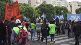 Labor activists to launch nationwide strike and protest in Buenos Aires, Argentina