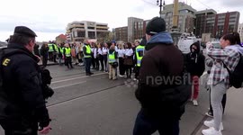 March for Life and pro-choice protest in Prague, Czechia