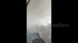 Plane's cabin fills with water vapour due to temperature difference