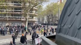 Procession March Against Pension Reform in Lyon, France