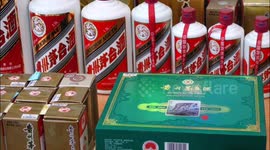 Kweichow Moutai Liquor Displayed in Yichang, Hubei, China