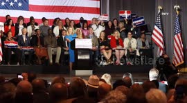 Applause as Robert F Kennedy Jr announces president candidacy against Biden