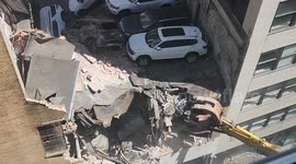 NYC PARKING GARAGE COLLAPSE DEMOLITION