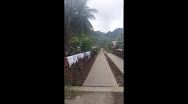 I find it funny because the bridge in our village was being used as clothesline by one of the resident there.