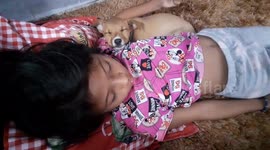 My little cousin used to visit us in the house from time to time since they just lived near neighborhood. We have a newly adopted puppy whom she loves the most. They really have a good bond together and they adore each other even cuddling together while s