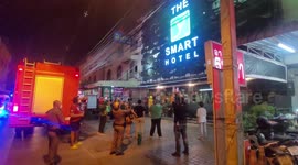 Police hunt for British tourist who 'set fire to hotel room after arguing with receptionist' in Thailand