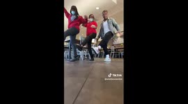 Kirk Franklin joins fast food employees in coordinated fun dance after buying meal