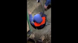 Man rescued from deep pit at construction site in Yakutia, Russia