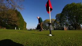 Britain's oldest golfer is celebrating getting a hole-in-one - AGED 92