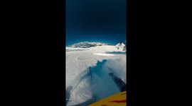 Skier miraculously survives uninjured after falling into glacier crevasse