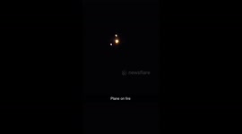 Watch moment Fly Dubai plane catches fire after takeoff from Kathmandu due to bird strike