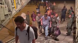 360 Indian nationals leave Sudan: Evacuees clap their hands on military plane