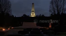 Dawn Service for Anzac Day at Military Cemetery in Zonnebeke, Belgium