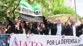 Abogados de toda España se concentran en Madrid, España para reclamar sus derechos y mejoras en el Turno de Oficio