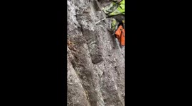 Daredevil goes viral with ‘best job in the world’- climbing rocks 980 ft in the air Part 1/3