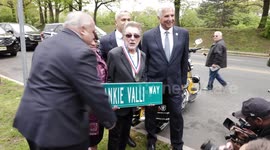 A street dedication to music icon Frankie Valli in Newark