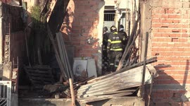 A fire has erupted in a favela in the city of Sao Paulo, Brazil