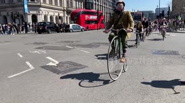 The Tweed Run bike ride in London