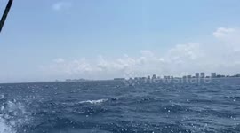 Fishing on a boat, when jets fly by information while practising for airshow