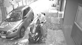 New car, new motorcycle, unfortunate learning experience in how gravity works