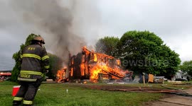 20230429 Live Burn Firefighter training, Montoursville, PA #2