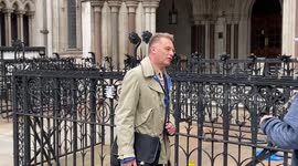 TV presenter Chris Packham arrives at High Court for libel trial