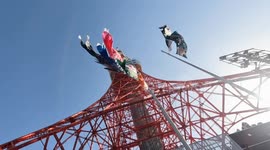 Tokyo Tower displays 333 carp banners to celebrate Children's Day
