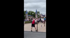 Disney cast member's 'Let It Go' performance brings magic to park guests
